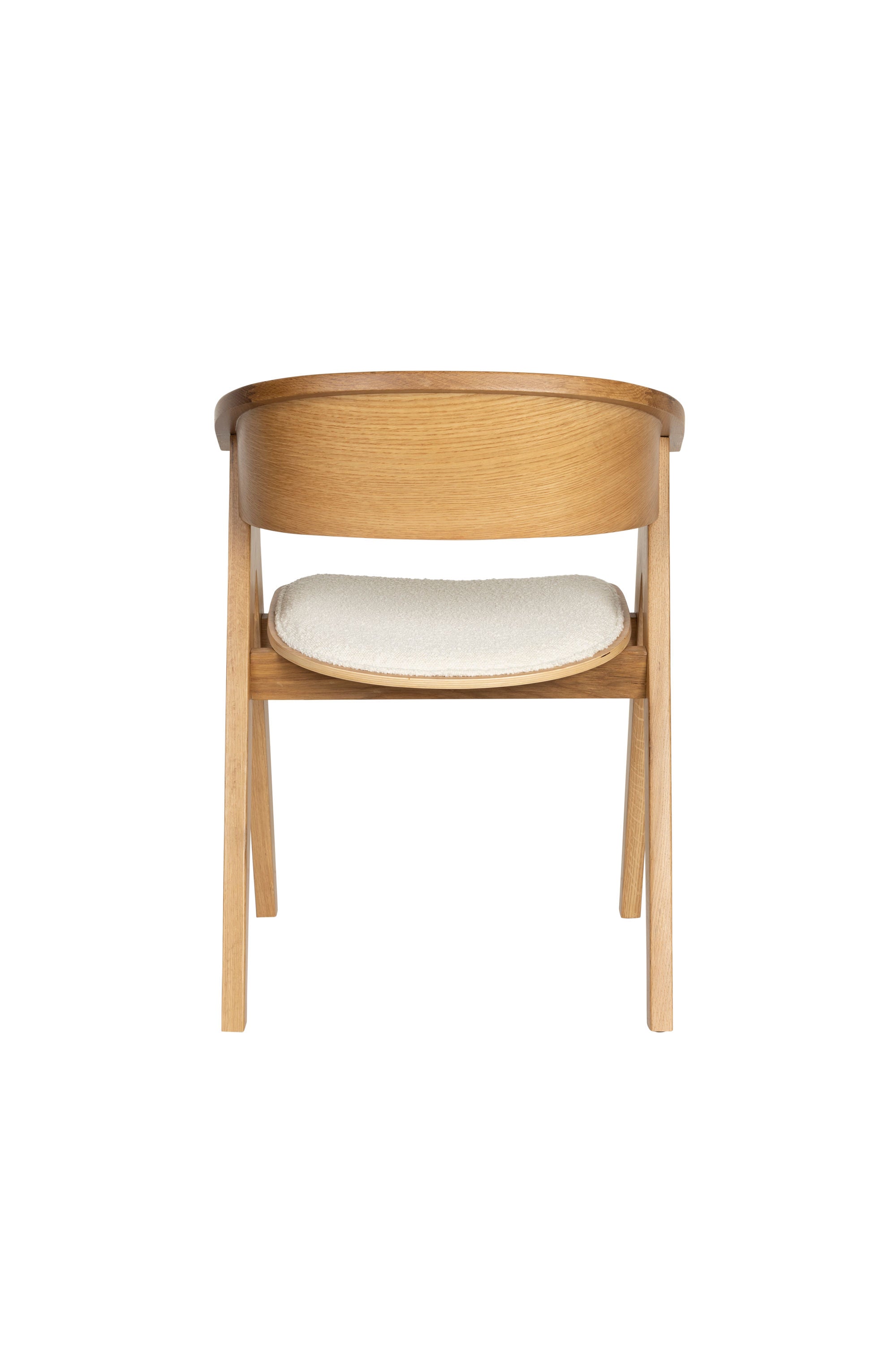 Zuiver Ndsm Natural Oak Wood Curved Dining Chair